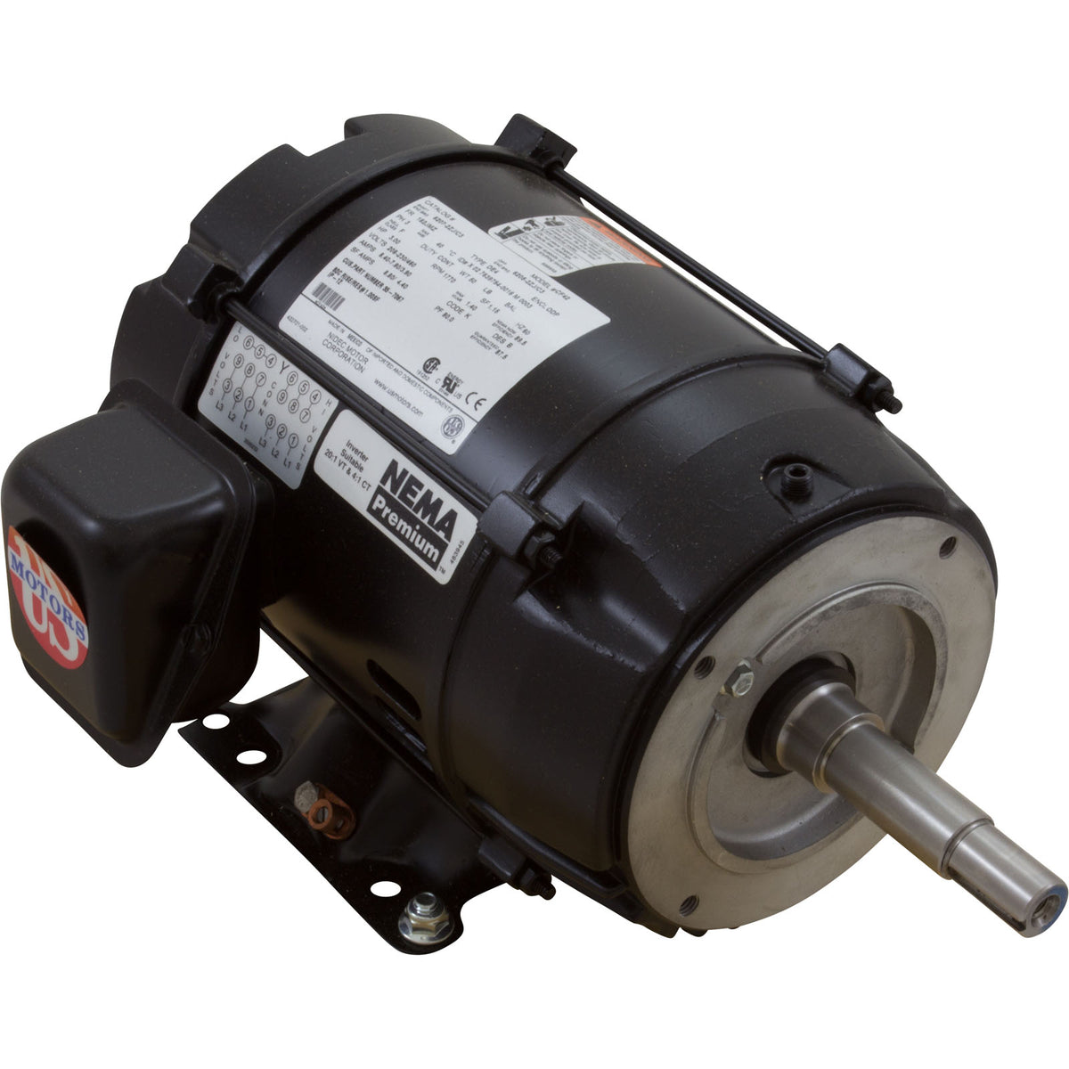 Pentair Water Pool and Spa Inc Motor 3HP 3PH 208/230/460V - 357067S