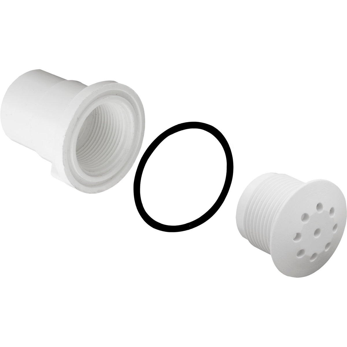 Waterway Air Injector Body Assembly 1" White Straight - 670-2330