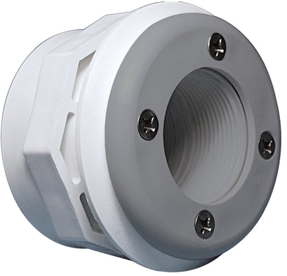 Waterway Steel Wall Fitting Assembly with Combo Spacer/Locknut, 1-1⁄2" FPT x 1-1⁄2" Socket, Gray - 400-9067B