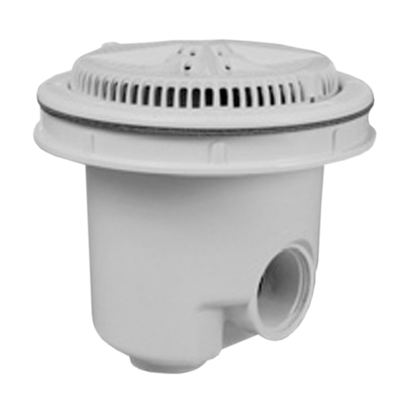 Pentair 8" Starguard Main Drains with 2" Side & 1-1/2", Bottom Vinyl Liner ABS Sump (2 pack), White - 500130