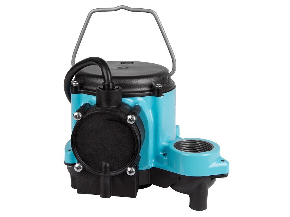 Little Giant 506158 6-CIA Submersible Sump Pump; 0.33 HP, 720 W, 115 V, 14.3 A, 50/60 Hz, 10 ft Cord, 46 gpm