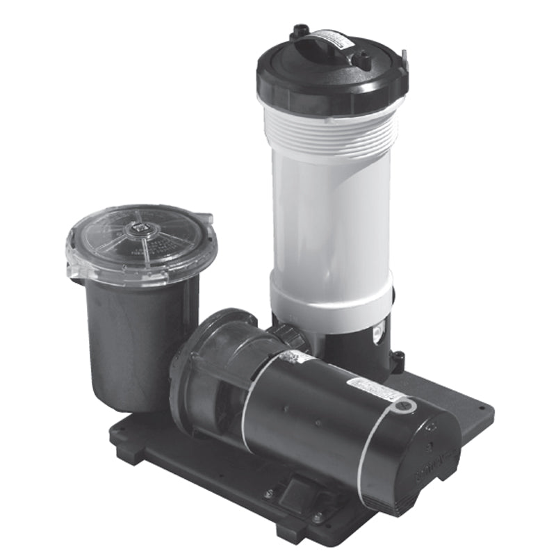 Waterway™ TWM 520-4010 50 SqFt Cartridge Filter System with 3' NEMA Cord and Trap 1HP