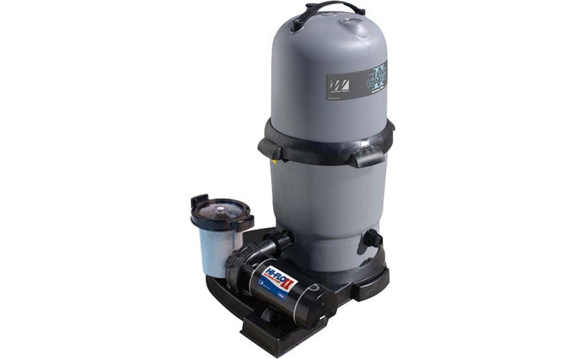 Waterway™ 520-5167-6S 150 SqFt ClearWater II™ Cartridge Filter System for Above Ground Pool 1.5HP with Hi-Flo II 1 Speed Pump and 3' NEMA Cord