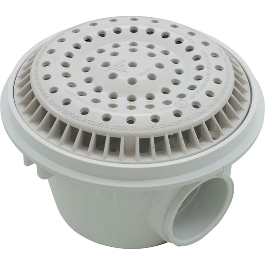 Waterway Conc Anti-Vortex Main Drain 2"S 8" White - 640-2520 V