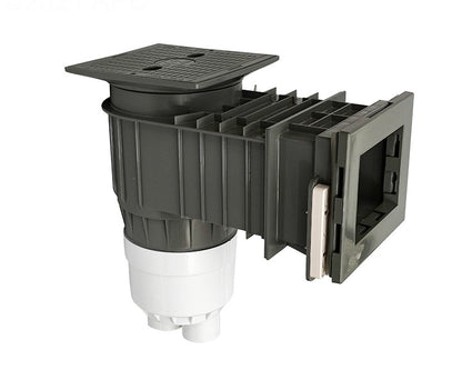 Waterway 540-8407 2" Socket Gray Renegade STD Vinyl Liner Skimmers 2-Port Square Lid