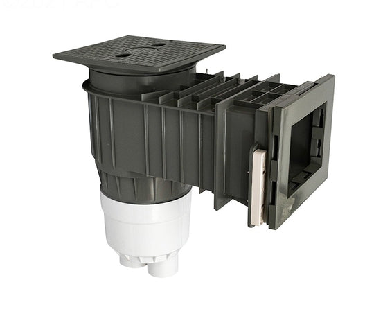 Waterway 540-8407 2" Socket Gray Renegade STD Vinyl Liner Skimmers 2-Port Square Lid