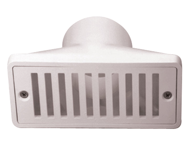 Pentair 2-1/2" x 6" Gutter Drain & Grate, White - 542039
