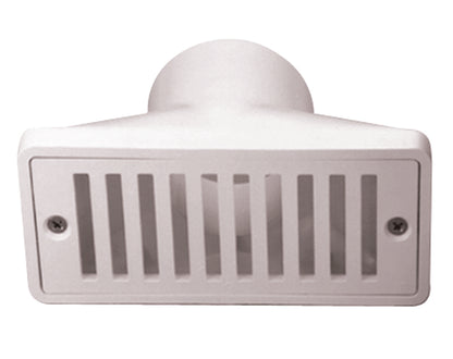 Pentair 2-1/2" x 6" Gutter Drain & Grate, White - 542039