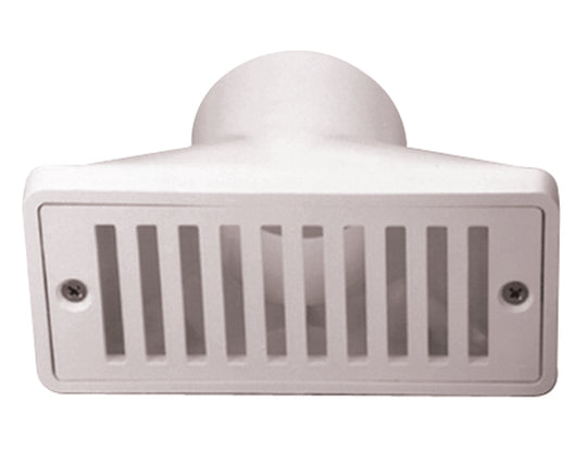 Pentair 2-1/2" x 6" Gutter Drain & Grate, White - 542039