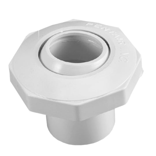 Pentair Return Fittings, Long Body, 1-1/2" Threaded x 1-1/2" Socket, White, Gunite - 542402