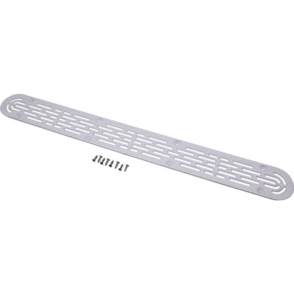 AquaStar Pool Products Channel Drain Suct Outl No Frm White Flt Grate 32" - 32CDFLNFK101
