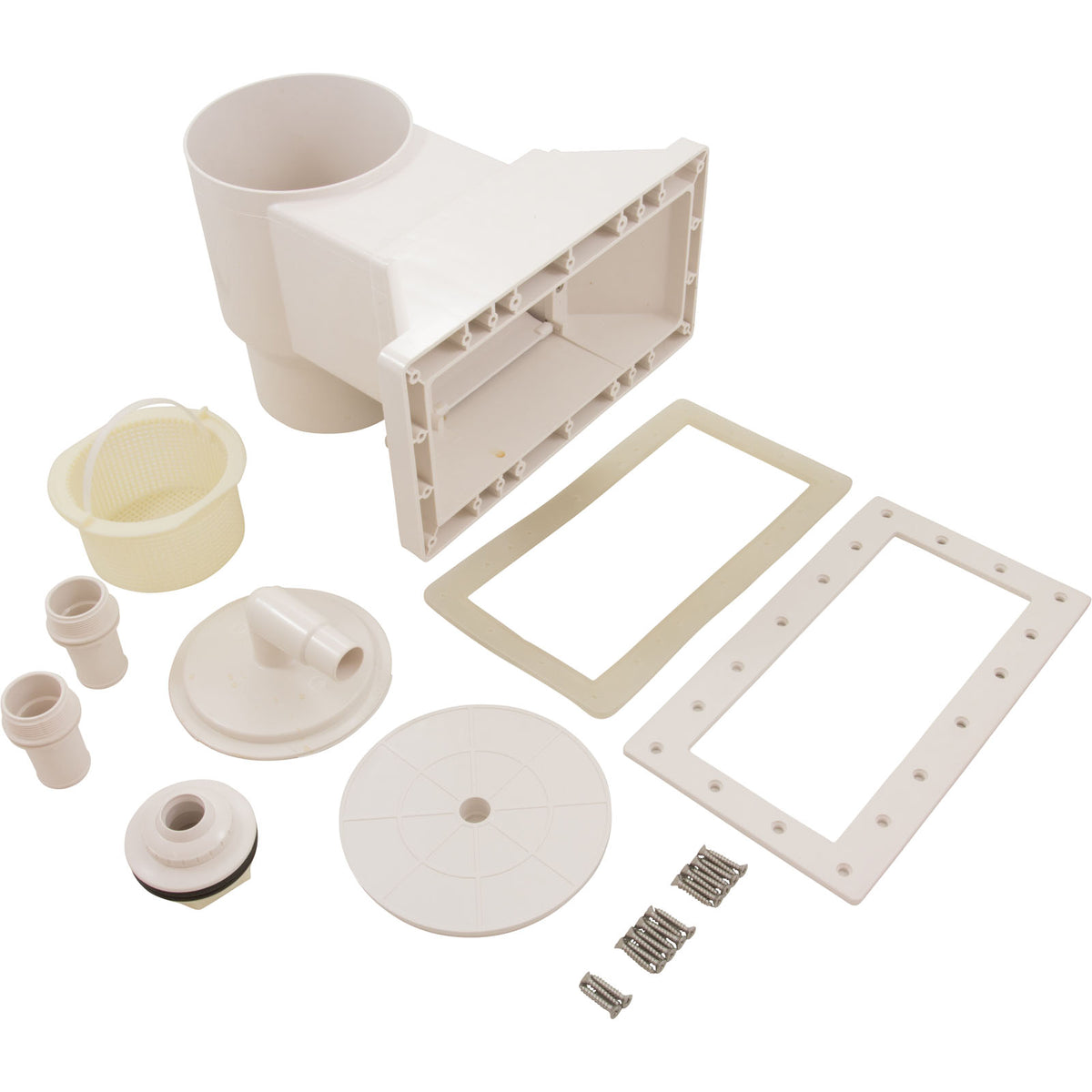 Waterway Flo-Pro II Wide Mouth Skimmer, Long Throat with Return, White, Aboveground - 560-D3C60L