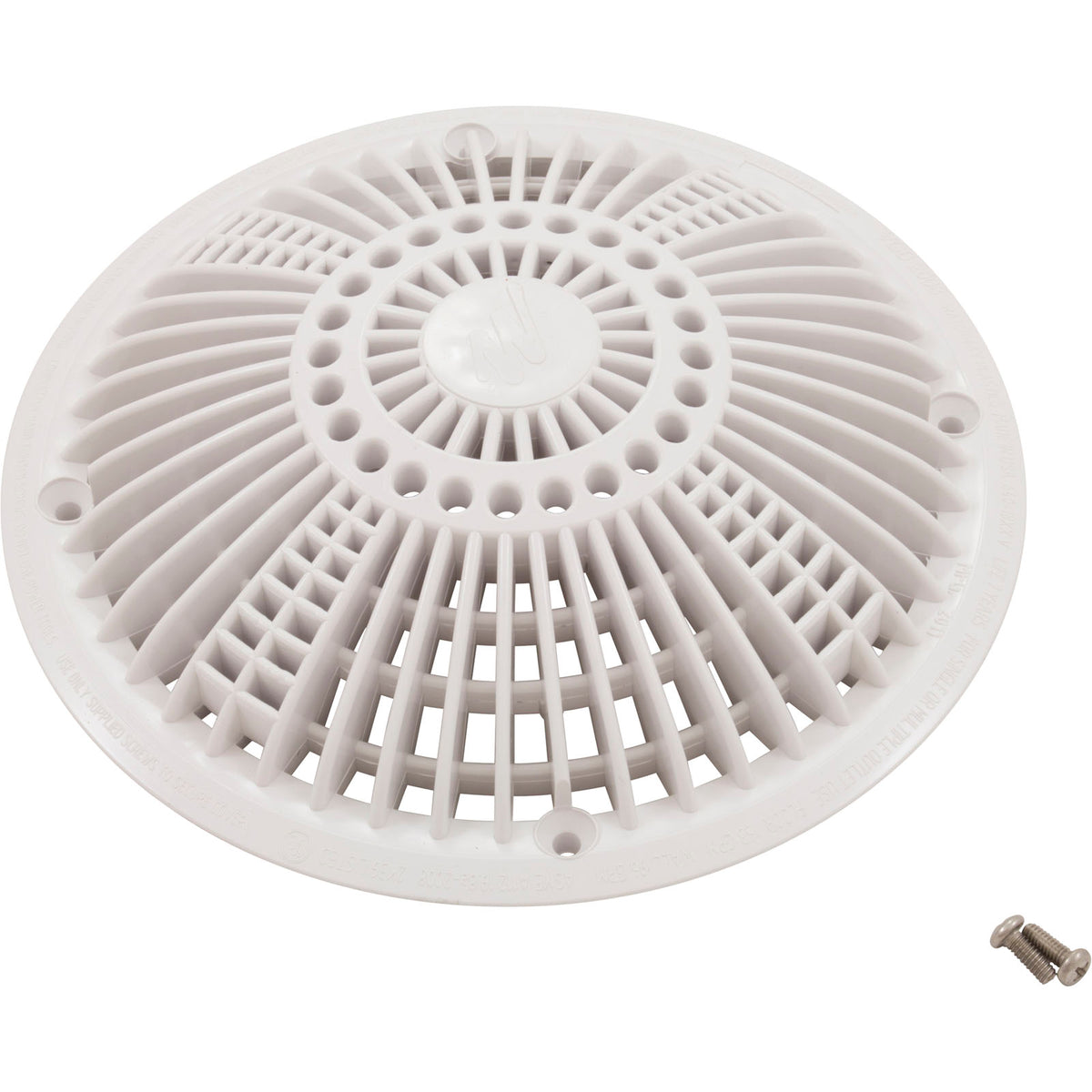 Waterway Tru Flo Drain Cover 8" White - 642-2400 V