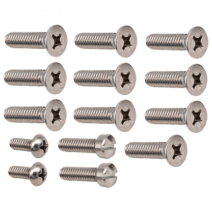 Pentair 79205300Z 1'' Standard 10 Hole Pattern Screw Kit with Double Wall Gasket for Large Stainless-Steel Niches