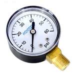 Super-Pro Pool Filter Pressure Gauge Steel Bottom Mount 1/4