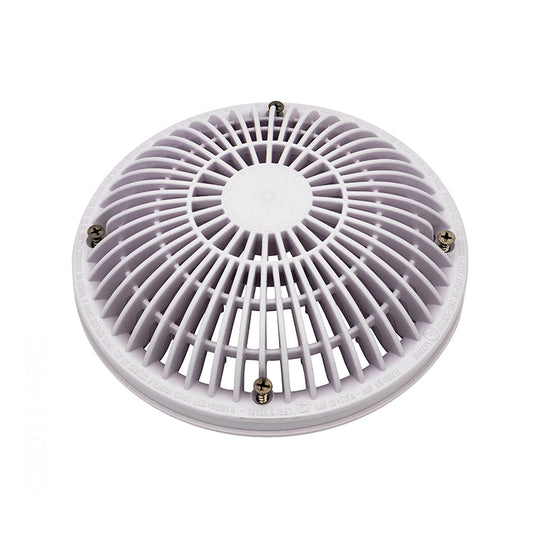 AquaStar 8" Round MoFlow Suction Outlet Cover and Mud Frame, White - 8MF101