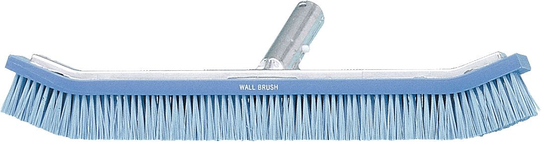 A&B Curved Wall Brush, Plastic Bristles Blue 18"  | AAB2001