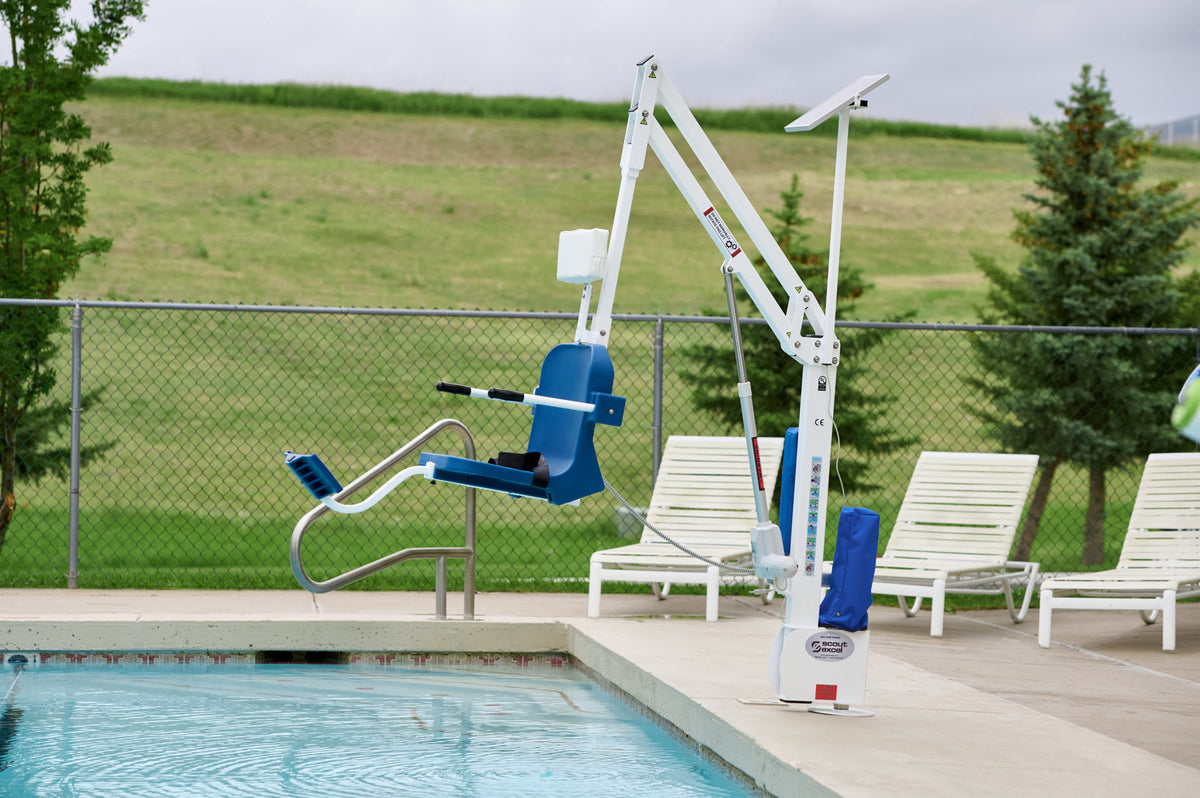 Aqua Creek Lift White W Blue Seat W/o Anchor 375# Cap Scout Excel - F-SCTXL