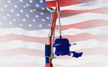 Aqua Creek Lift White W Blue Seat W/o Anchor 375# Cap Scout Excel - F-SCTXL