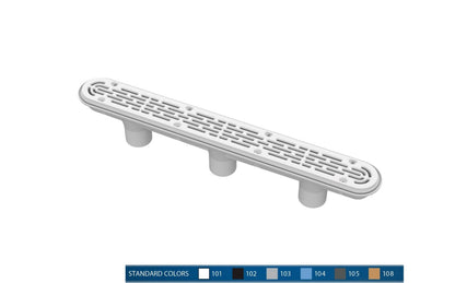 AquaStar Pool Products Channel Drain Suction Outl No Frm Lt Gray Flat 32" - 32CDFLNFK103