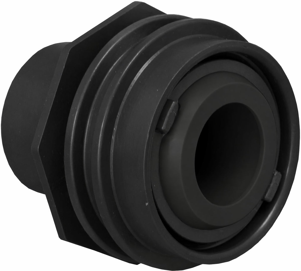 AquaStar Pool Products Flush-Mount Return Fitting 1"S/1.5"SPG .75" Eye Black - 302B