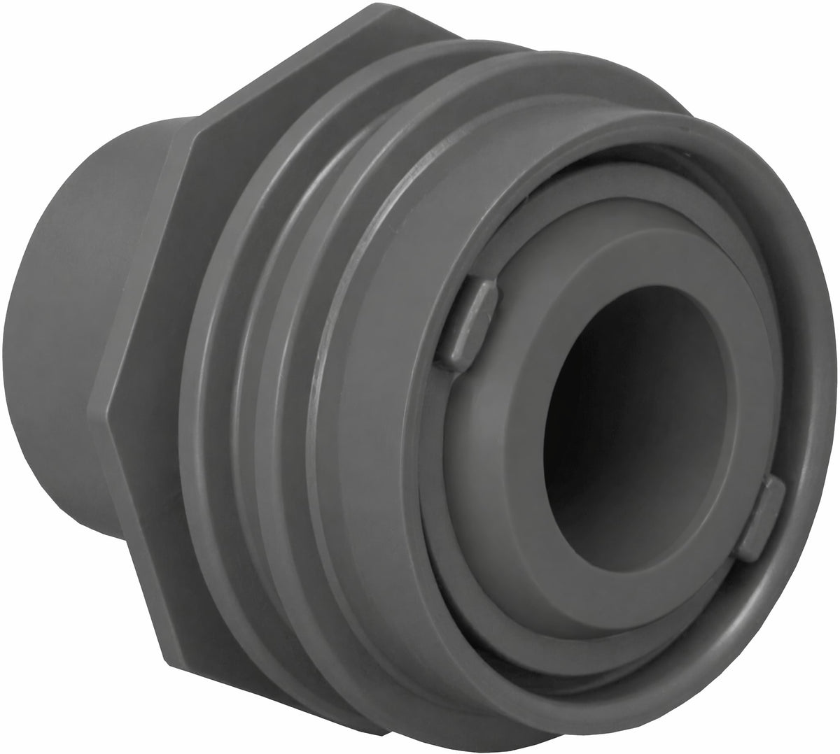 AquaStar Pool Products Flush-Mount Return Fitting 1"S/1.5"SPG 1" Eye Dk Gray - 305