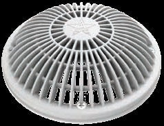 AquaStar 8" Round MoFlow Suction Outlet Cover and Mud Frame, White | 8MF101