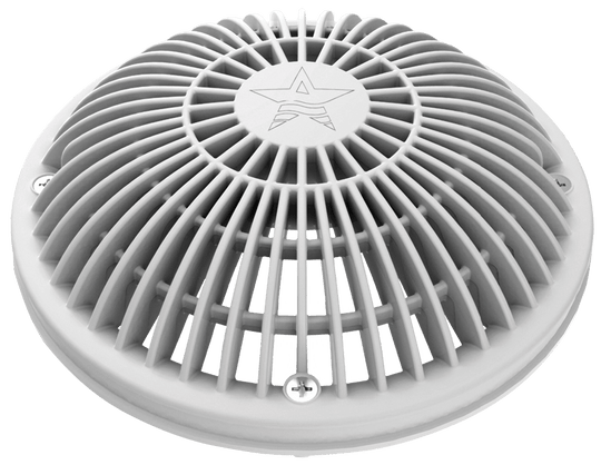 AquaStar 8" Round MoFlow Suction Outlet Cover and Mud Frame, Light Gray | 8MF103