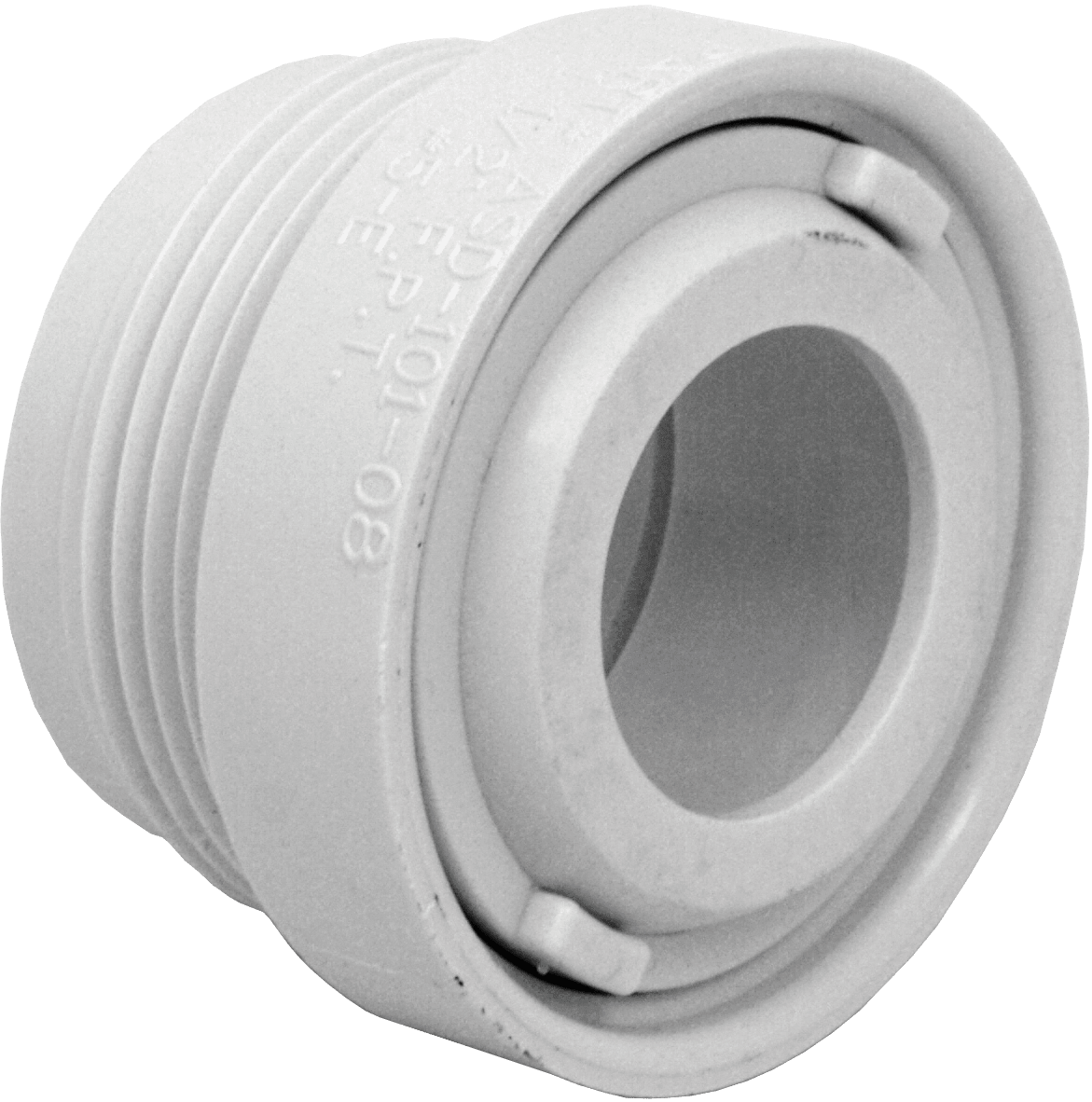 AquaStar ½" Extender with Eyeball and Nut 1½" MPT Remodel Fitting, White 1'' Orifice | ASD101