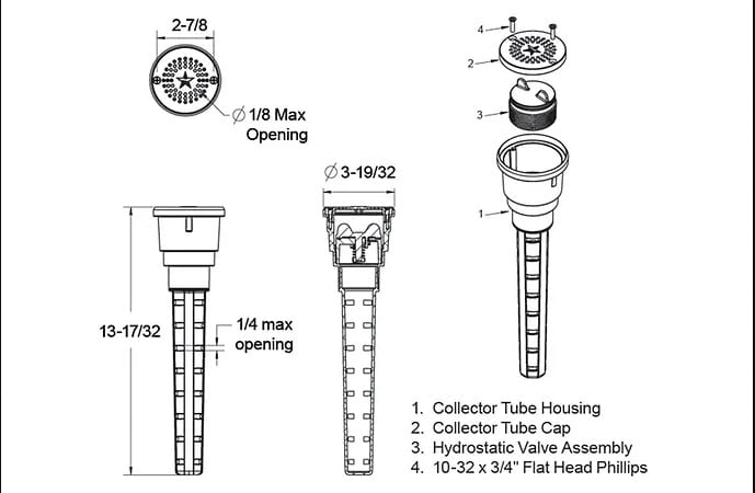 AquaStar Pool Products Hydrostatic Valve Assembly White - HVC101