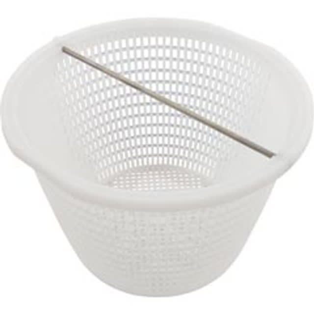 AquaStar Pool Products Skimmer Basket W/ SS Handle White - SK6