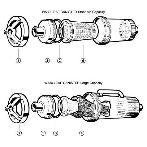 Hayward Standard Leaf Canister with Basket W560 parts diagram