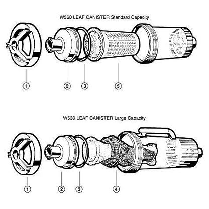 Hayward Standard Leaf Canister with Basket W560 parts diagram
