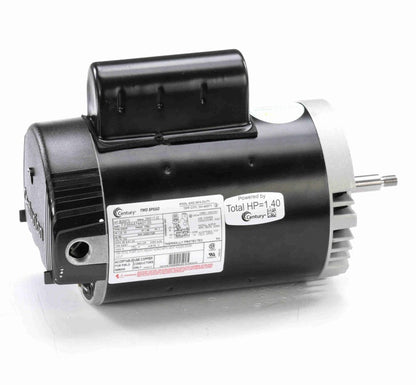 Century® B2975 2-Speed Pool and Spa Pump Motor; 1/0.12 HP, 3450/1725 RPM, 230 V, 56J, Threaded Shaft