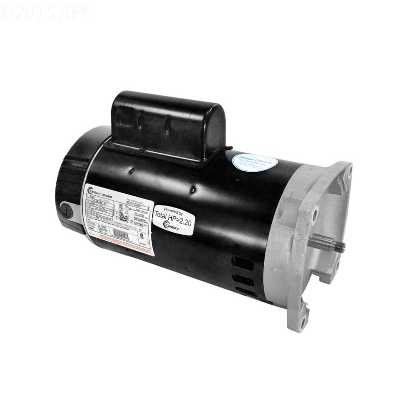 Century Pool Motor 1.5 HP 2 Speed Square Flange Threaded Shaft - B2983