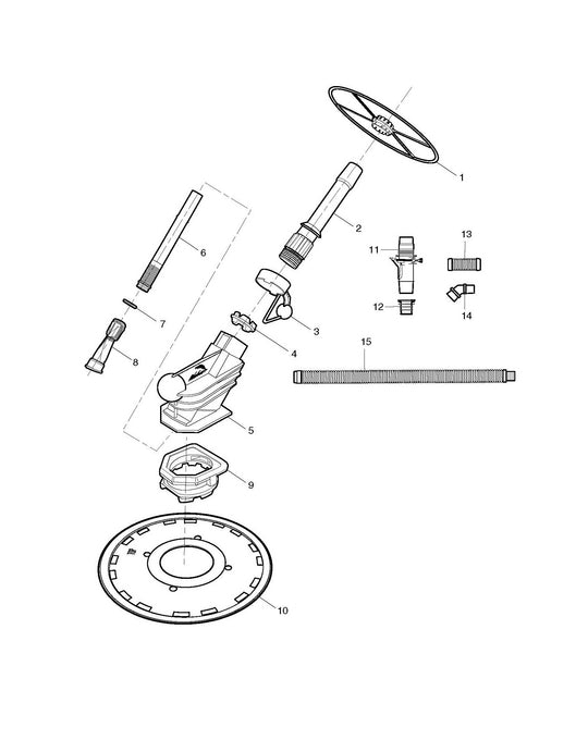 Zodiac Baracuda Wahoo Pool Cleaner with 39' Small Debris Hose W70482 parts diagram