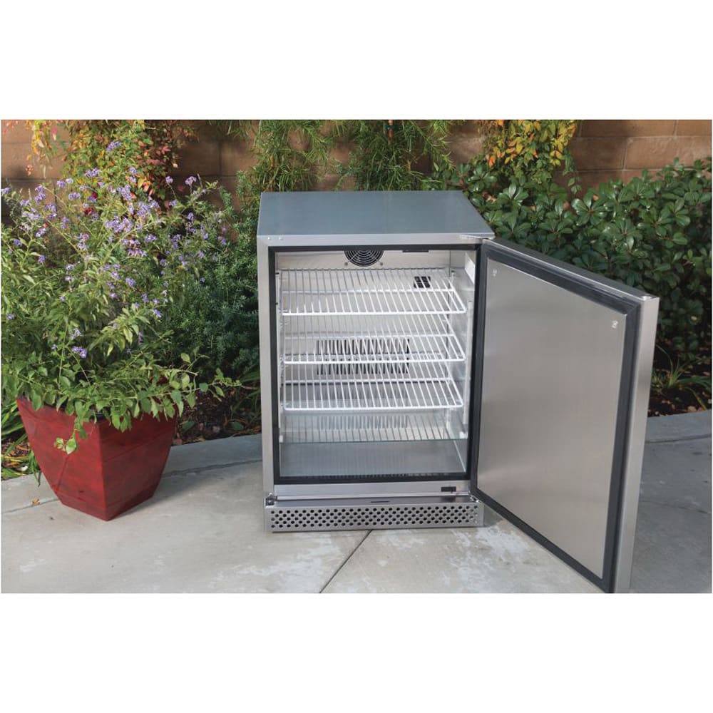 150 L 23-5/8" x 27-1/8" x 32-1/2" Stainless Steel Series II Outdoor Rated Fridge | BUL13700