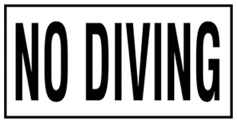 Inlays No Diving Words (4" Letters)-1 , SR - C621700