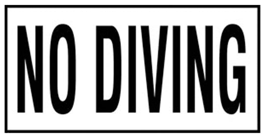 Inlays No Diving Words (4" Letters)-1 , SR - C621700