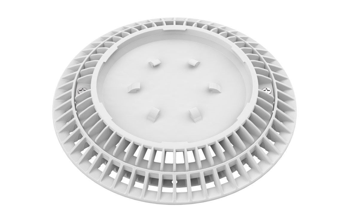 CC8105 8" Round Dark Gray Pebbletop Cover Frame and Ring