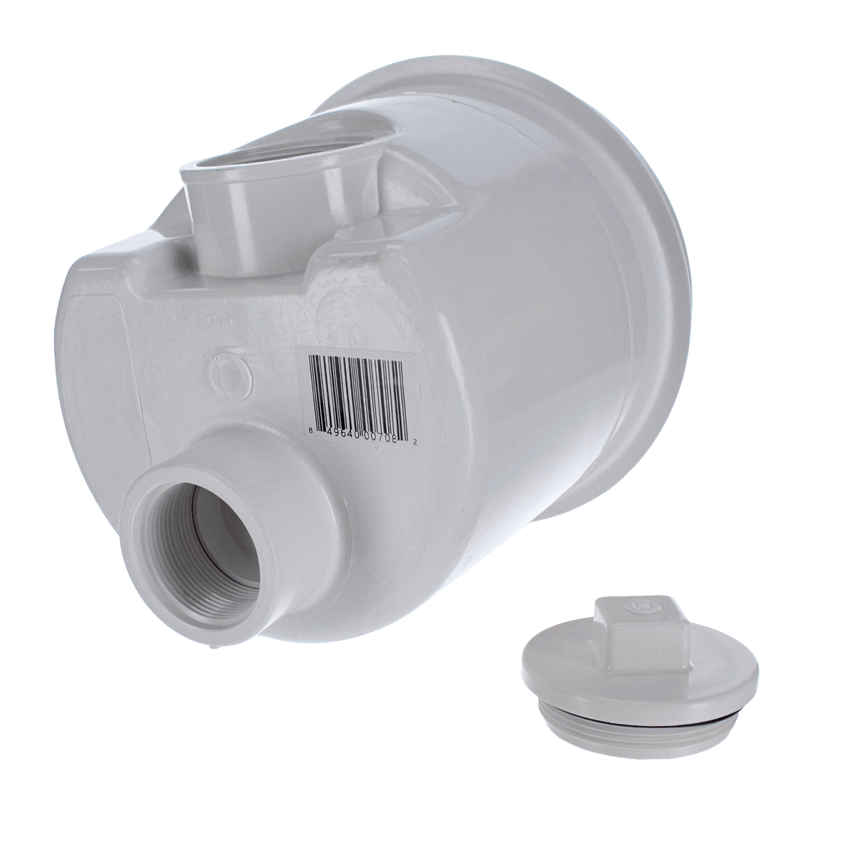 CMP Gunite Main Drains 2" FIP/ 1-1/2" FIP, Side/Bottom Port, Sump Only, White | 25520-000-000