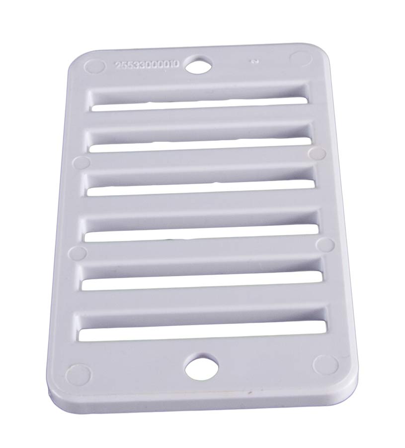 CMP 2" x 4" Rectangular Deck Drain Grate, White | 25533-000-010