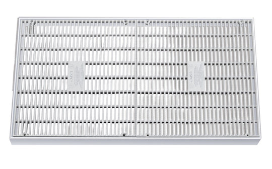 Daldorado Main Drain Frame & Grate 18"x36" White - DALMAX-FG-1836-WT