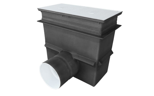 Daldorado DalMAX-SG-242430-CP08-SCH40 24" x 24" x 30" Fiberglass Sump & Grate with 8" SCH40 Slip Coupling