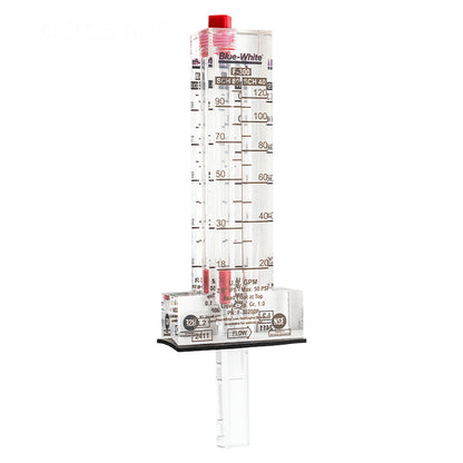 Blue-White Flow Meter, 75 psi 2"Saddle - F-30200P