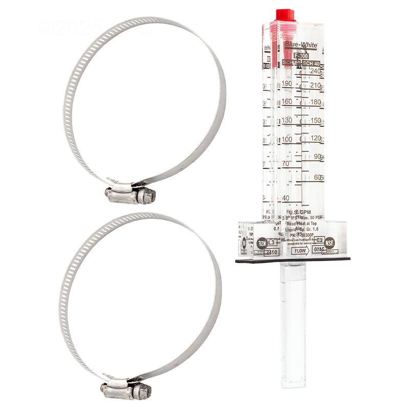 Blue-White Flow Meter, 75 psi 3"Saddle - F-30300P