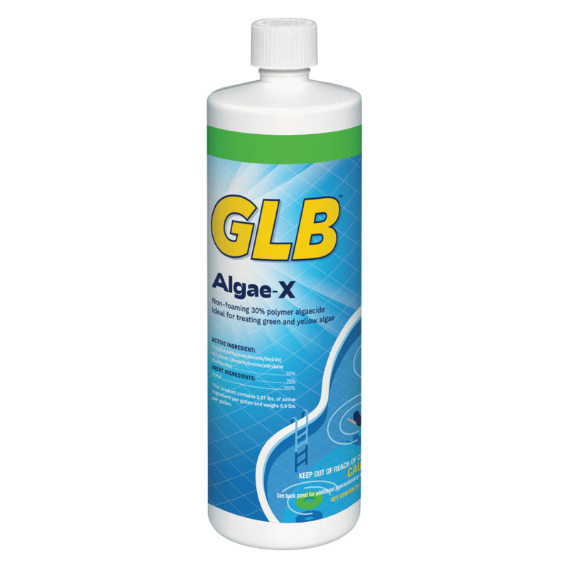 GLB Algae-X 30% Polyquat Algaecide, 32 oz Bottle - 71100A