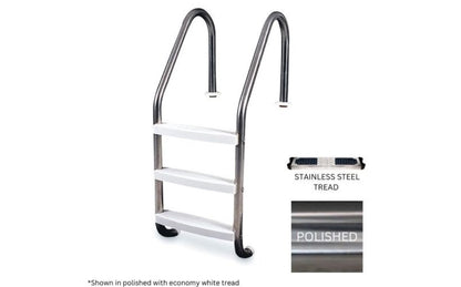 Global 3 Tread Economy Ladder .049 with Stainless Steel Treads - GPP-LD-E49-3ST-SS-SST