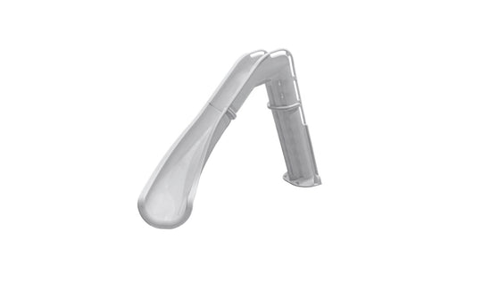 Global Pool Products Bad Axe GPPS-BAX7-SQ-L Silver Quartz X7 Left Turn Pool Slide