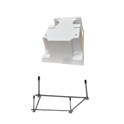 Global Pool Products GPP 4 Bolt Base 12' Spread 6'-8' Board w/Jig, White - GPP-DB-4B12-W